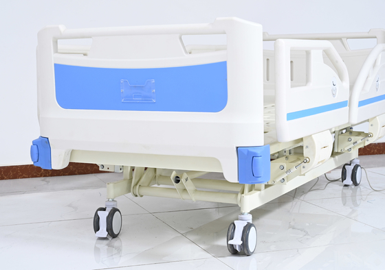 ABS Headboard Electric Hospital Nursing Bed 3 Function 200KG Load Medical Castors
