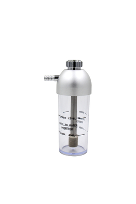 6psi Portable Oxygen Regulator Silver Aluminum Bubble Humidifier Bottle