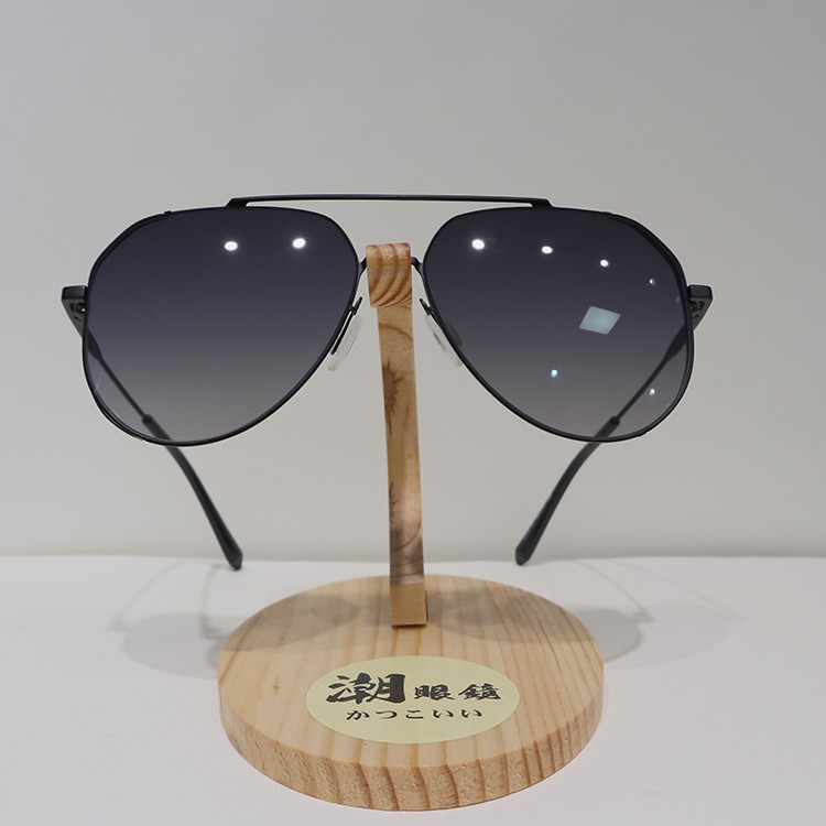 Anti Reflective Unisex Round Double Bridge Polarized 148mm Gradient Lens Sunglasses